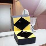 Cube Ring Box Storage Case Wedding Jewelry Display Holder Gift