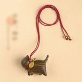 Creative Cat Wooden Bag Pendant Ornament Anime Jewelry