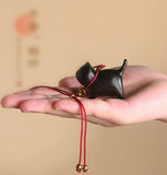 Creative Cat Wooden Bag Pendant Ornament Anime Jewelry