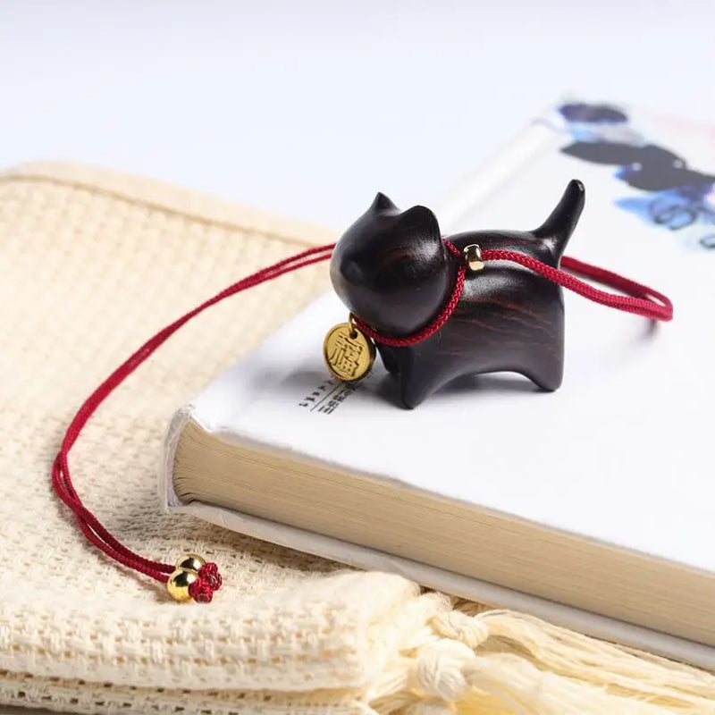 Creative Cat Wooden Bag Pendant Ornament Anime Jewelry