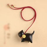 Creative Cat Wooden Bag Pendant Ornament Anime Jewelry