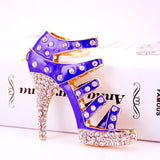 Pink Ladies Oversized High-Heeled Shoes Keychain Handbags Accessories