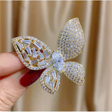 Butterfly Brooch Pin with Cubic Zirconia for Women