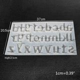 DIY Crystal Epoxy Mold Lowercase Letter Jewelry Making Mould