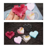 Pixel Heart Silicone Mold for DIY Jewelry Pendant, Love Shaped Resin Craft