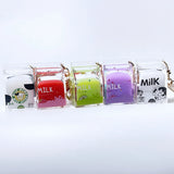 Cow Milk Drinks Acrylic Keychain Liquid Keyrings