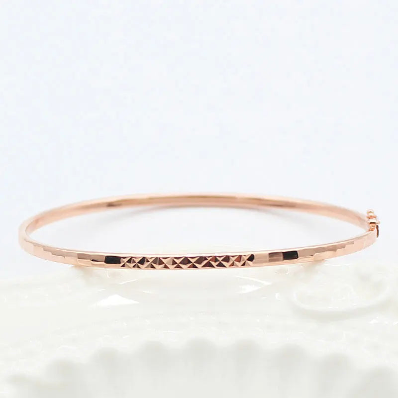 Purple Thin Bracelet for Women 14K Rose Plated Sparkling Jewelry
