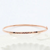 Purple Thin Bracelet for Women Plated 14K Rose - Delicate Wedding Jewelry