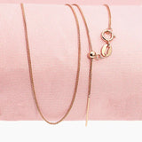 Purple Plated 14K Rose Knit Chain Charm Necklace