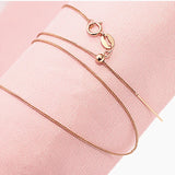 Purple Plated 14K Rose Knit Chain Charm Necklace