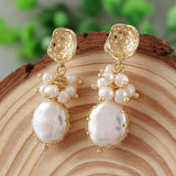 Baroque Pearl Earrings Zircon Drop Earrings Women's Fine Jewelry