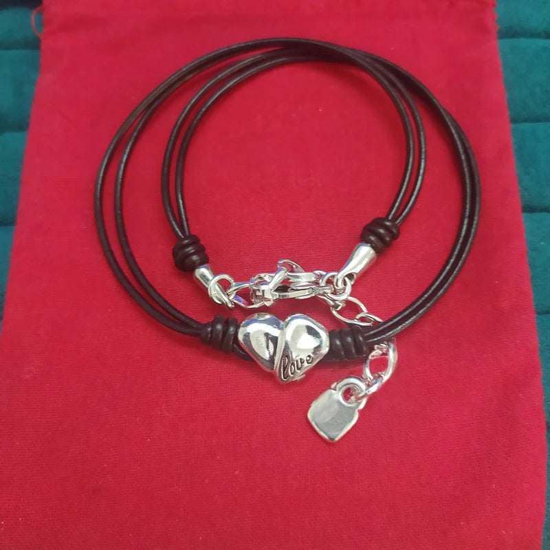 European & American 925 Silver Heart Necklace