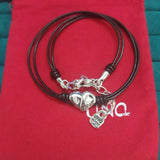 Plated 925 Silver Rope Heart Necklace Gift