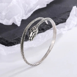 Feather Opening Bangle for Men Punk Rock Bracelet