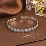Feather Opening Bangle for Men Punk Rock Bracelet