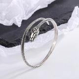 Feather Opening Bangle for Men Punk Rock Bracelet