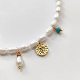 Bohemian Freshwater Pearl Necklace Small Pendant Women Statement Jewelry