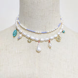 Bohemian Freshwater Pearl Necklace Small Pendant Women Statement Jewelry