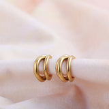 Stainless Steel Punk Cuff Earrings