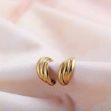 Stainless Steel Punk Cuff Earrings