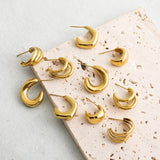 Stainless Steel Punk Cuff Earrings