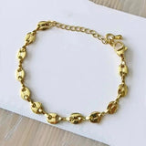 Gold and Silver Glass Beads Stretch Bracelet for Men and Women