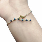 Heart-shaped Crystal Beads Bracelet Geometric Chain Jewelry