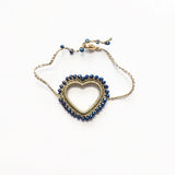 Heart-shaped Crystal Beads Bracelet Geometric Chain Jewelry