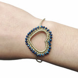 Heart-shaped Crystal Beads Bracelet Geometric Chain Jewelry
