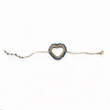 Heart-shaped Crystal Beads Bracelet Geometric Chain Jewelry