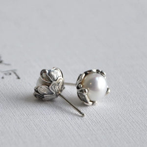 Natural Topaz Square Stud Earrings Chinese Silver Jewelry
