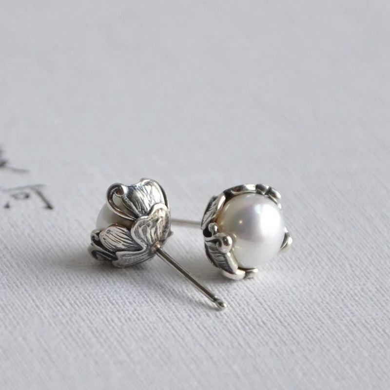 Natural Topaz Square Stud Earrings Chinese Silver Jewelry