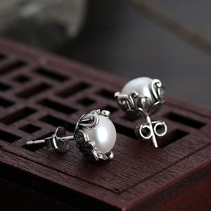 Natural Topaz Square Stud Earrings Chinese Silver Jewelry