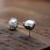 Natural Topaz Square Stud Earrings Chinese Silver Jewelry