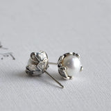 Natural Topaz Square Stud Earrings Chinese Silver Jewelry