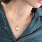 925 Silver Necklace Zircon Charms Drop Pendant Jewelry for Women