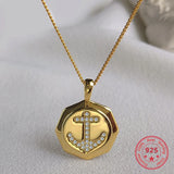 925 Silver Necklace Zircon Charms Drop Pendant Jewelry for Women