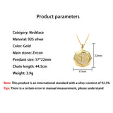925 Silver Necklace Zircon Charms Drop Pendant Jewelry for Women
