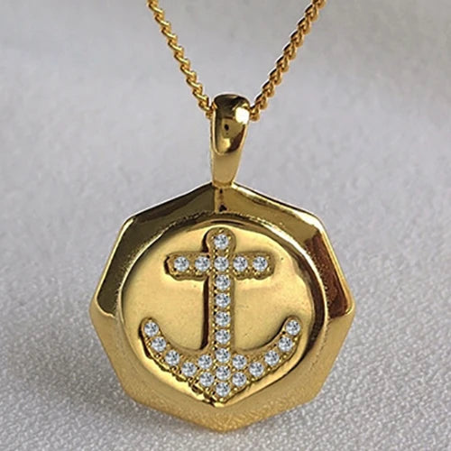 925 Silver Necklace Zircon Charms Drop Pendant Jewelry for Women