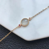 Silver Inlaid Chalcedony Bracelet Charm