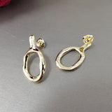 Irregular 925 Silver 14k Pin Stud Earrings Holiday Jewelry Gift