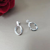 Irregular 925 Silver 14k Pin Stud Earrings Holiday Jewelry Gift