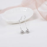 925 Silver Shell & Pearl Women Dangle Earrings