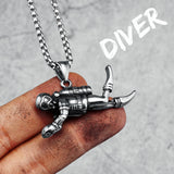 Hip Hop Stainless Steel Diver Necklace for Men