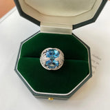 Zircon Stone Open Ring Silver Rings for Women Cubic Zirconia Wedding Jewelry