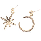 Halloween Moon Star Ear Pendants Stud Earrings Women Party Punk Accessory