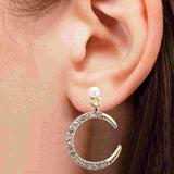 Halloween Moon Star Ear Pendants Stud Earrings Women Party Punk Accessory