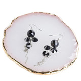 Earring Bracelet Jewelry Display Stand Holder Case Agate Storage Tray