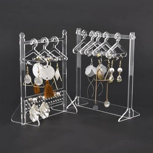 Earring Display Stand Coat Hanger Style Jewelry Storage