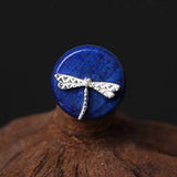 S925 Silver Lapis Lazuli Dragonfly Earrings